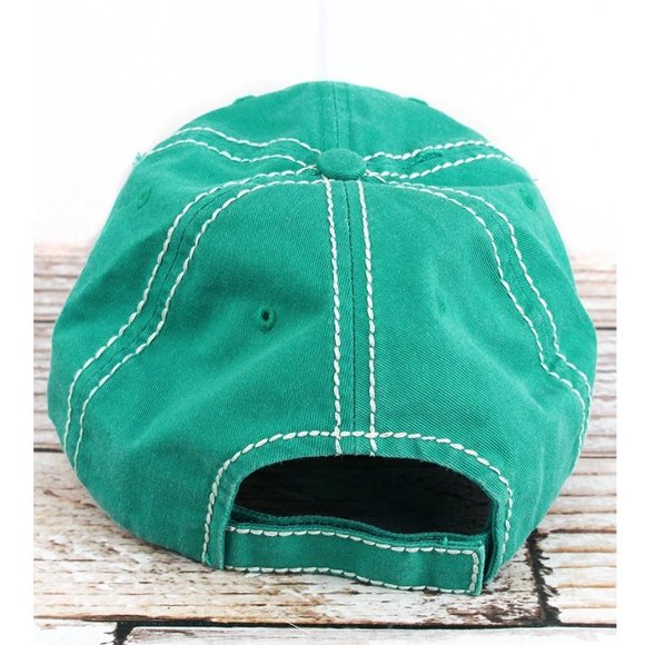 Ball Cap. "Jesus Take the Wheel". Embroidered. Turquoise/Multi. NWT. - Picture 3 of 3